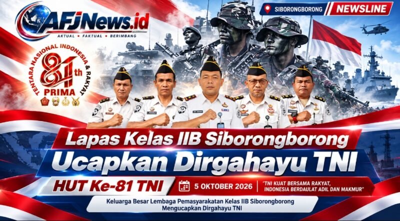 Dirgahayu ke-81 TNI, Lapas Siborongborong Gaungkan Semangat Pengabdian untuk Bangsa dan Negara